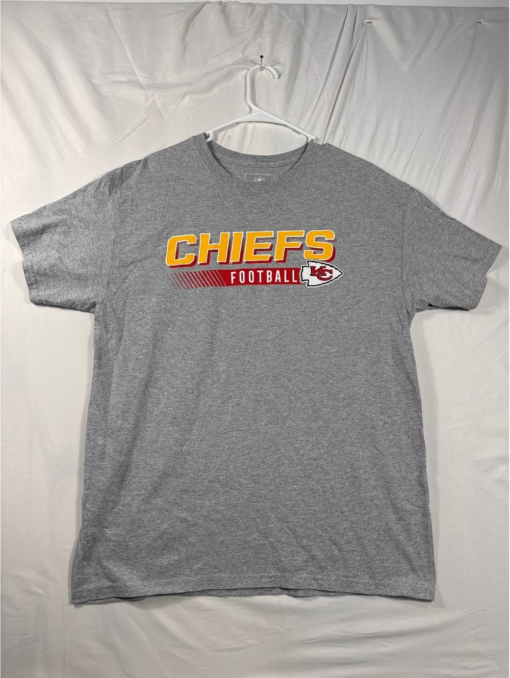 NFL Kansas City Chiefs Football Grey T-Shirt Large
